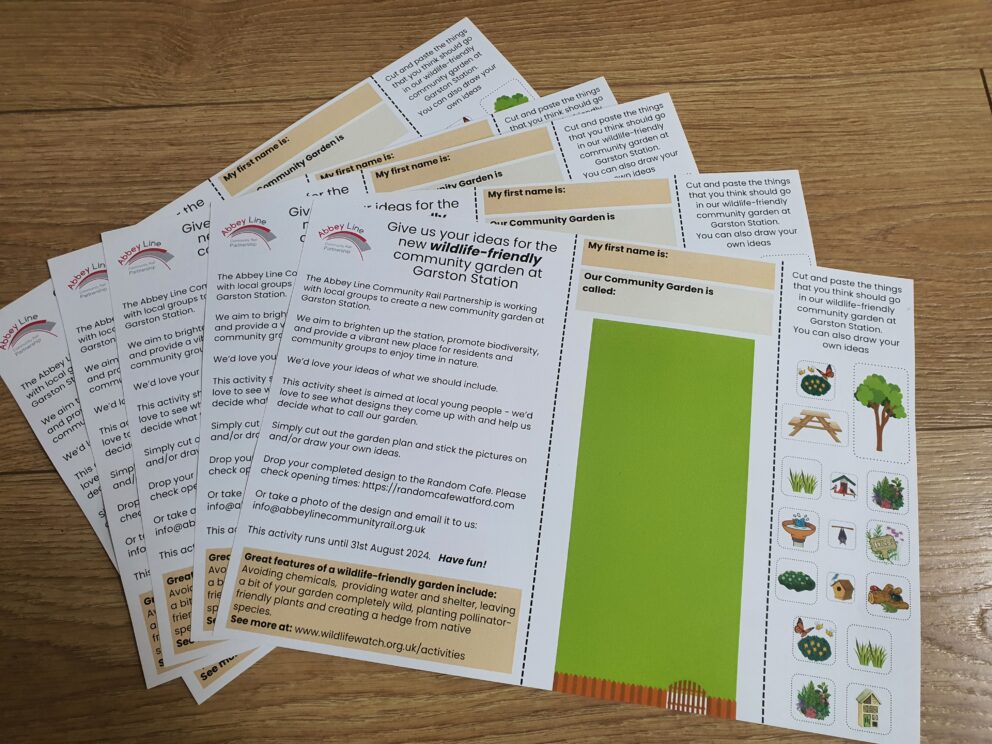 Photo of children's activity sheets