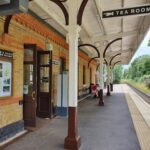 A train platform restored to Edwardian-style