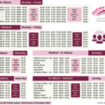 Image of Abbey Line Train Timetable