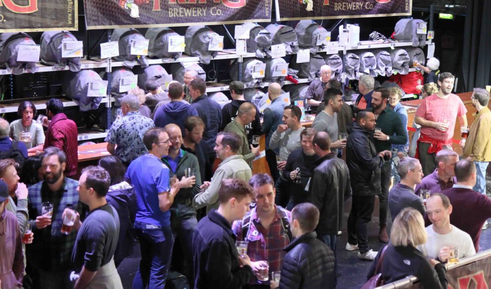 People at a beer festival