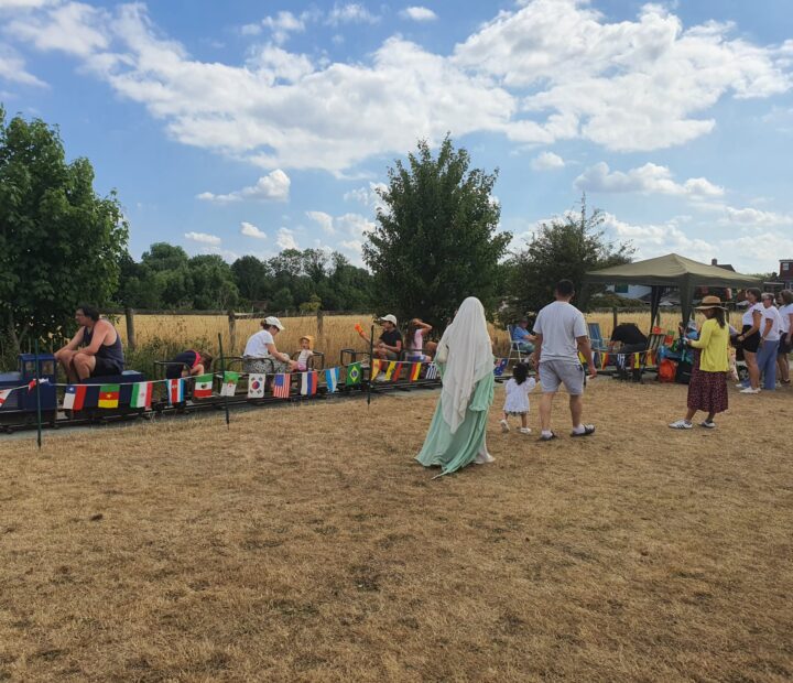 Mini train at a festival
