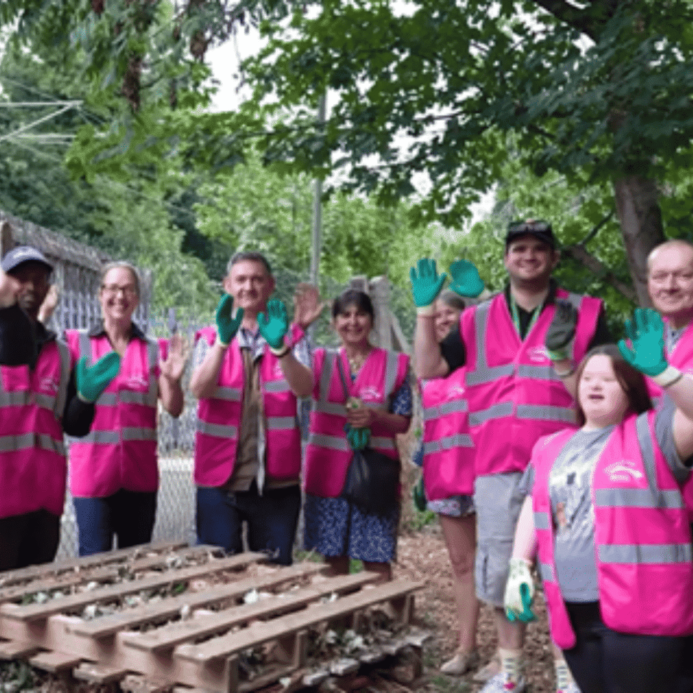 People in a community garden