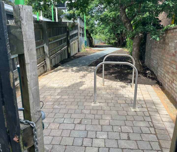 New paths in a community garden